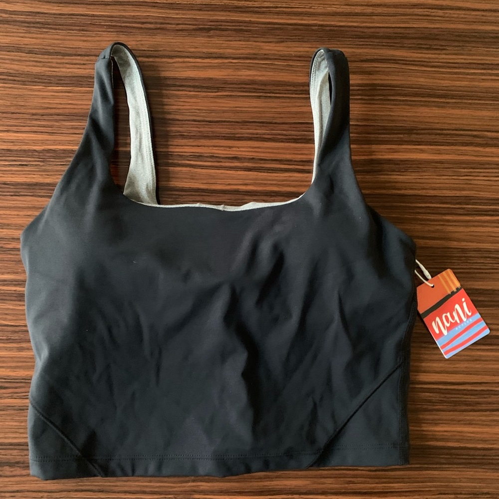 NWT Black Nani Laze Crop Padded Sports Bra Size M